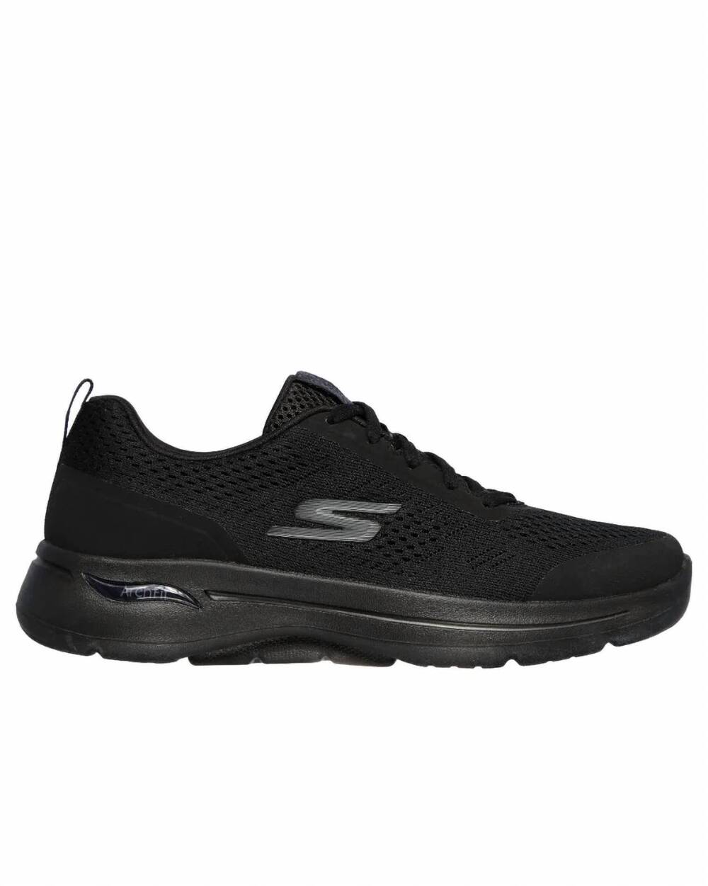 NEW SKECHERS women's go walk arch fit motion breeze sneaker in black/black